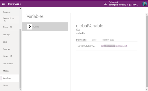 Button, Programming & Frameworks, powerapps-variables-description-0, Global variables, Programming & Frameworks, powerapps-variables-description-1